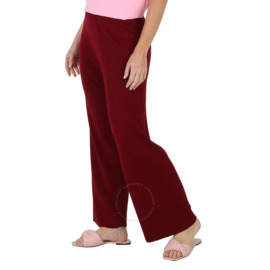 Shop Kenzo Ladies Bordeaux Tiger Tail K Flared Trousers In Red