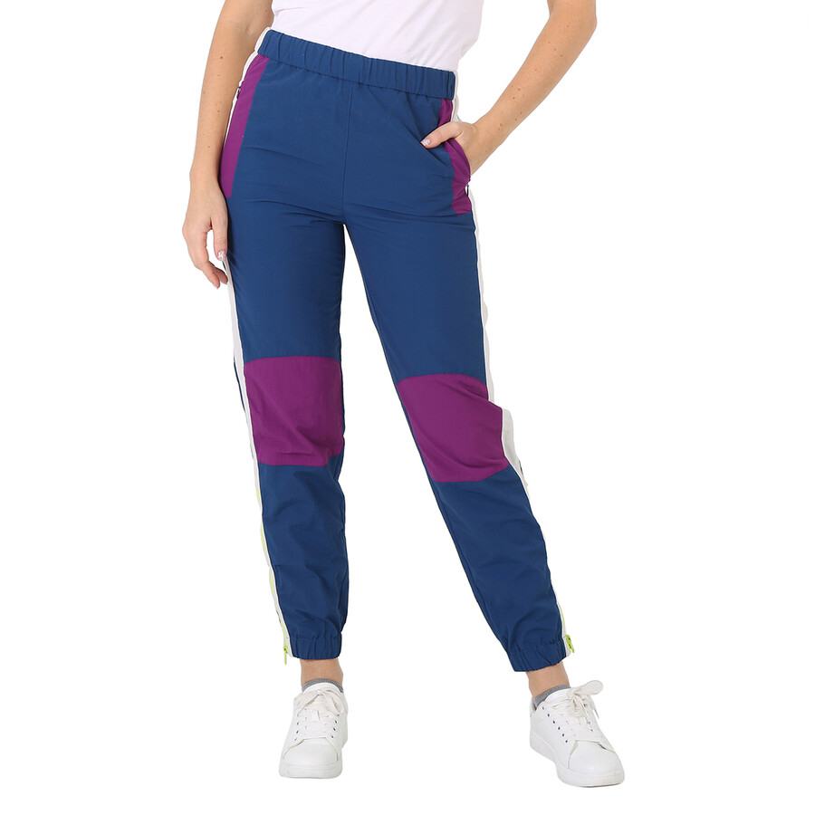 Ladies Colorblock Sport Tracksuit Nylon Trousers