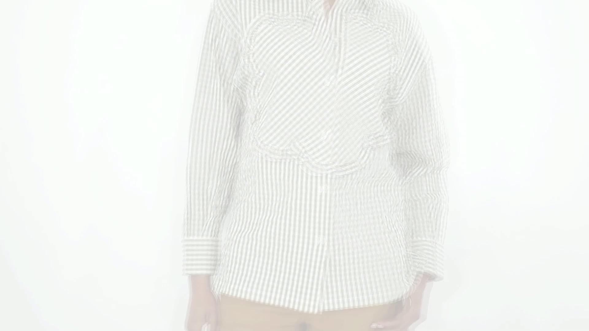 Kenzo Ladies Gingham Print Boke Flower Long-Sleeve Cotton Shirt