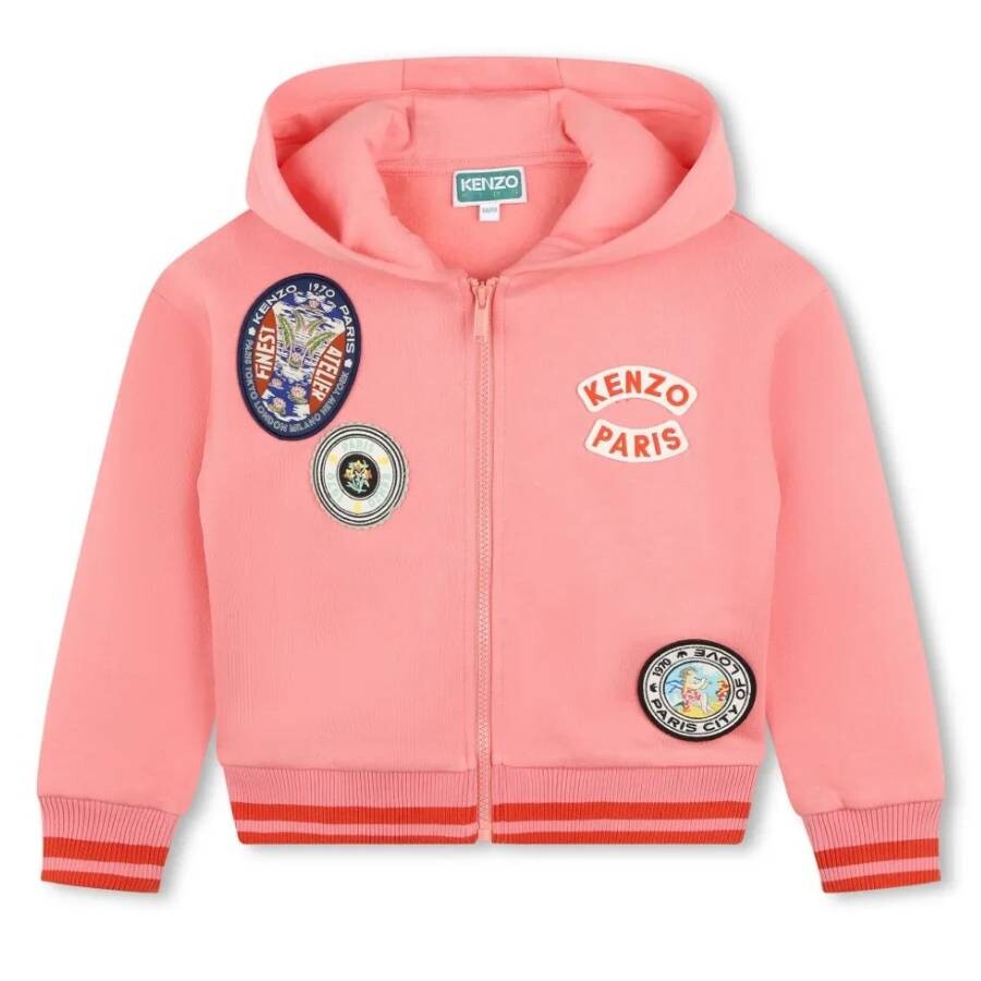 Logo Patches Zip Up Jacket