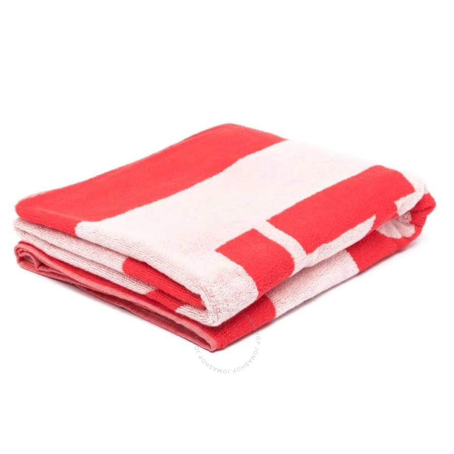 Kenzo Logo Print Cotton Beach Towel In Pink