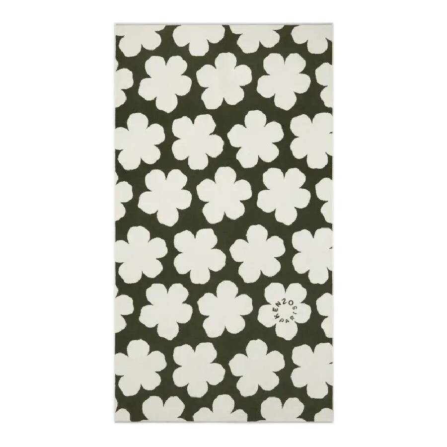 Kenzo Logo-print Beach Towel In Beige