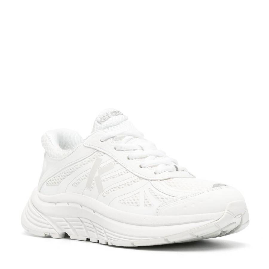 Kenzo Low-top Panelled Sneakers In White