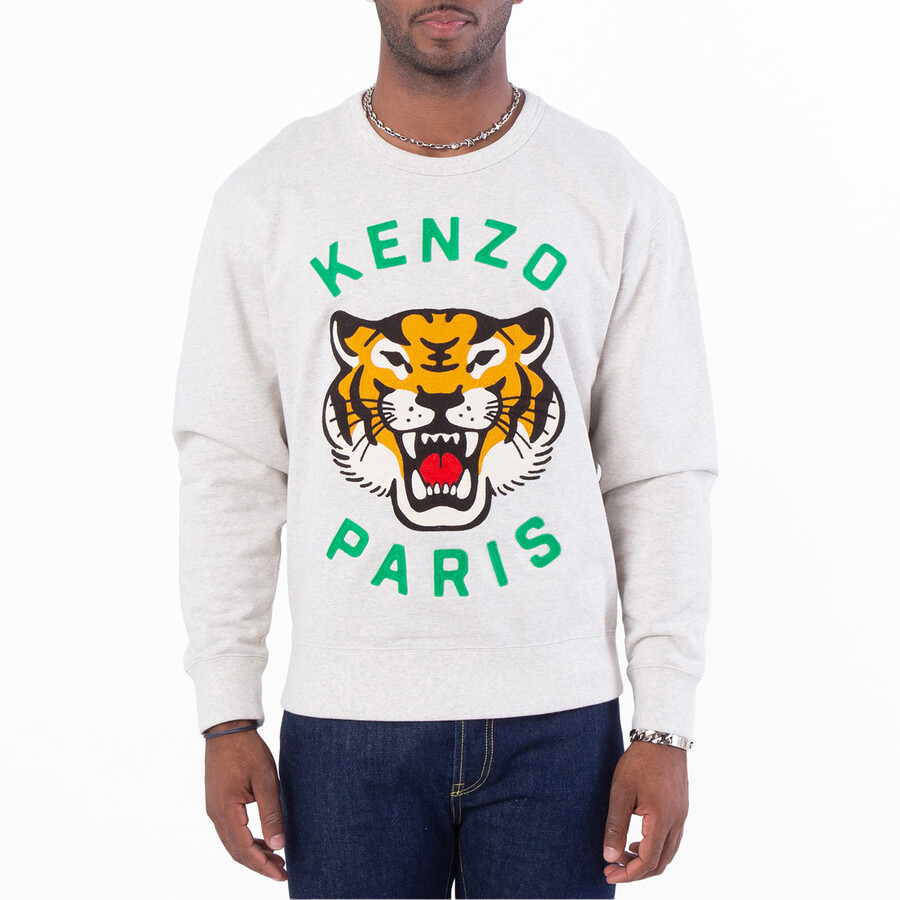 Lucky Tiger Embroidered Oversized Sweatshirt