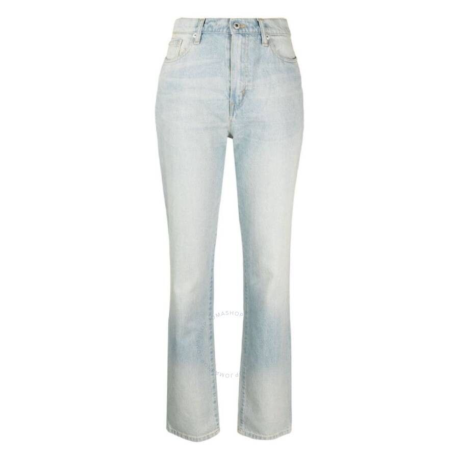 Kenzo Japanese High-waisted Straight-leg Jeans In Blue