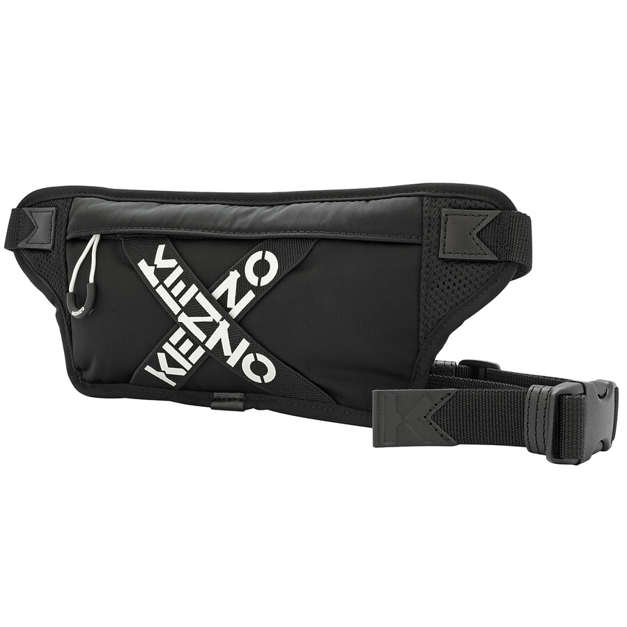 Kenzo Men's Black LogoPrint Belt Bag FB55SA225F2199 3603679997632