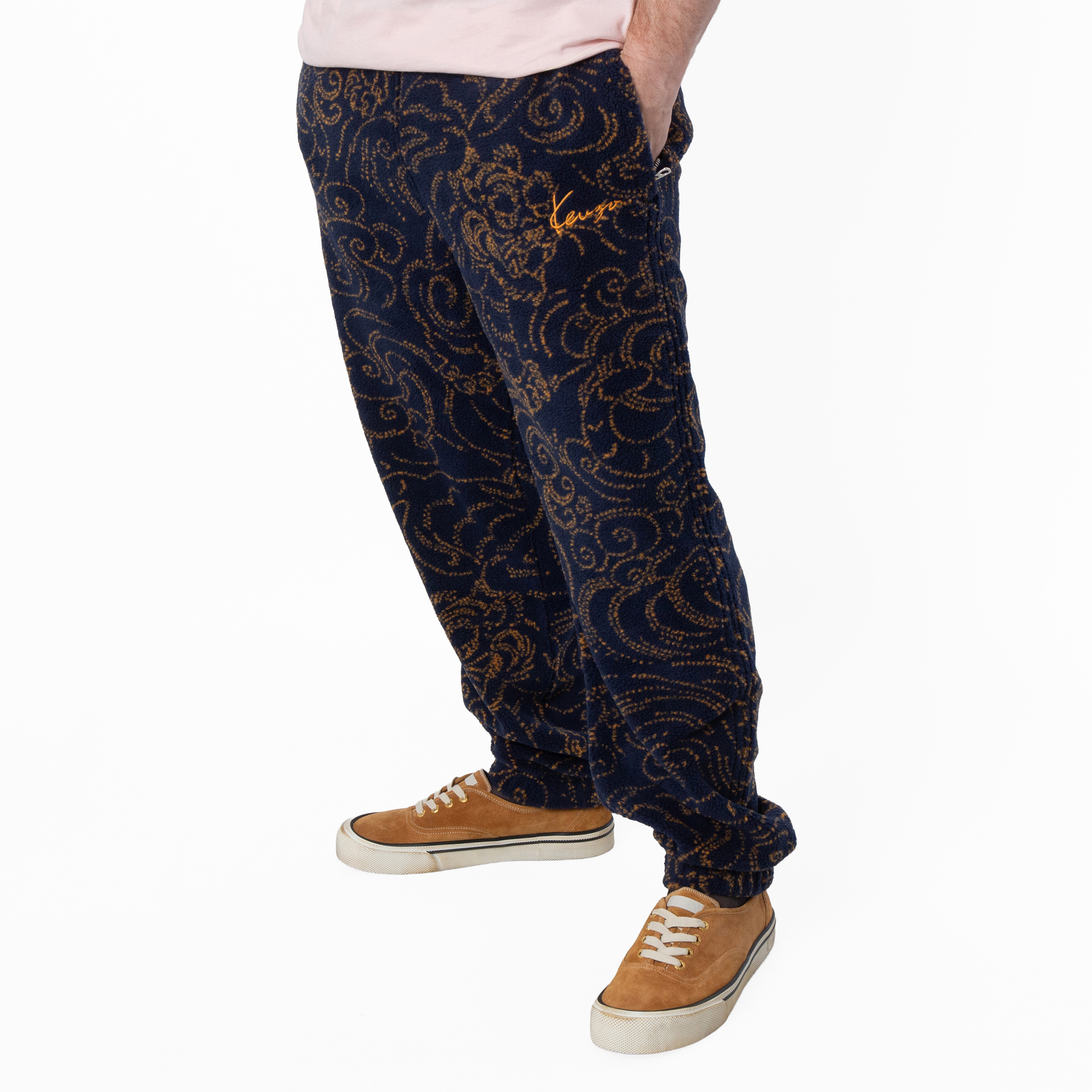 Kenzo Men's Star Tiger Embroidered Jogger Pants, Size Large