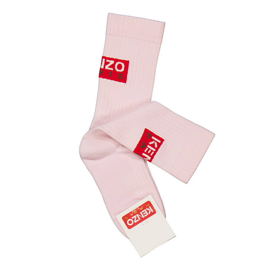 Men's Stretch Cotton Logo Socks, Size 36