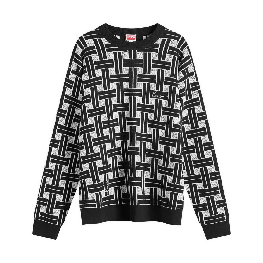 Men's Weave Knit Crewneck Sweater