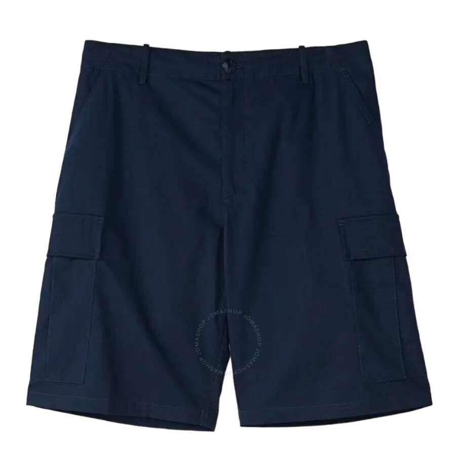 Kenzo Midnight Blue Cargo Pocket Bermuda Shorts In Blue
