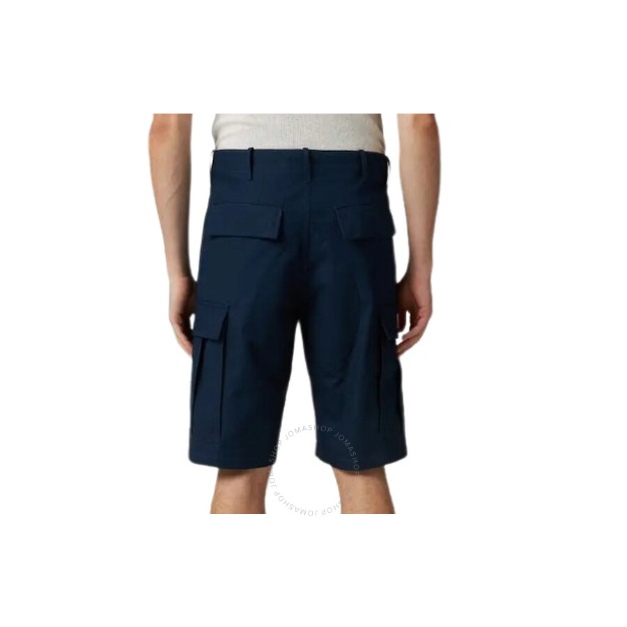 Kenzo Midnight Blue Cargo Pocket Bermuda Shorts In Blue