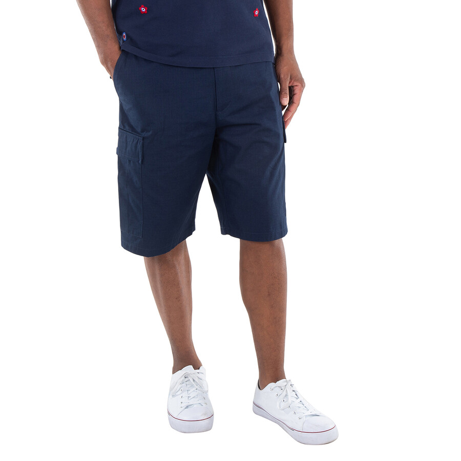 Midnight Blue Cargo Pocket Bermuda Shorts