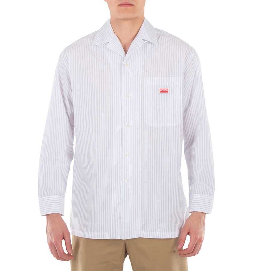 Kenzo Striped Long Sleeve Shirt, Size X-Large FE55CH5249LD