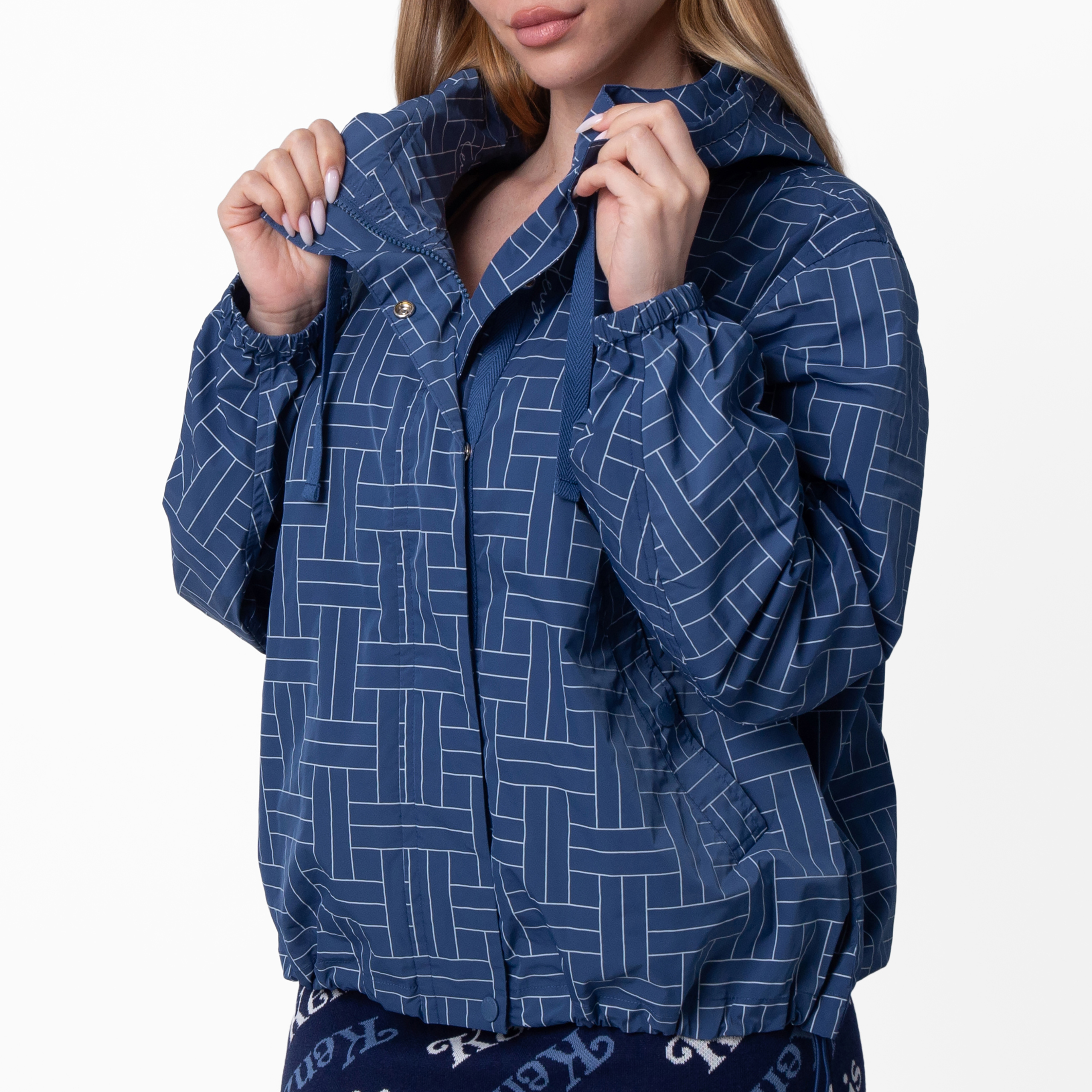 Kenzo Weave Short Windbreaker, Size X-Large FF52OU1419NJ-67