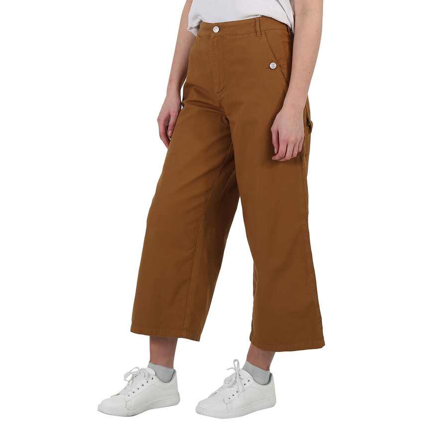 Shop Kenzo Wide Leg Cropped Pants