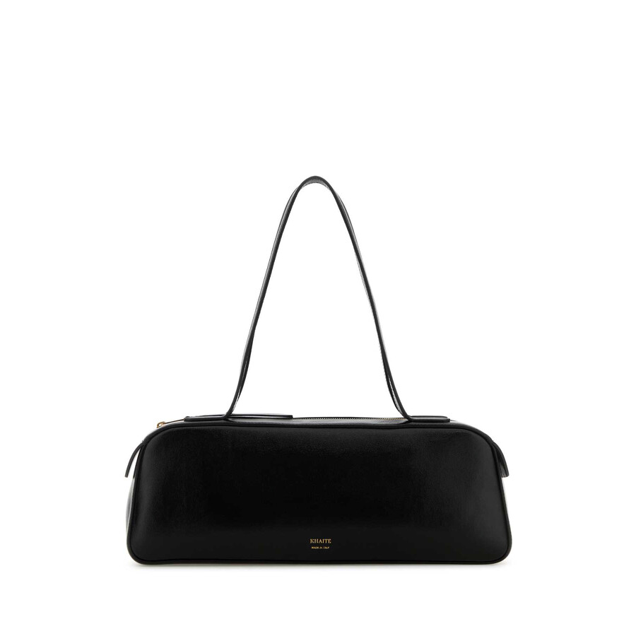 Khaite Black Leather Simona Shoulder Bag
