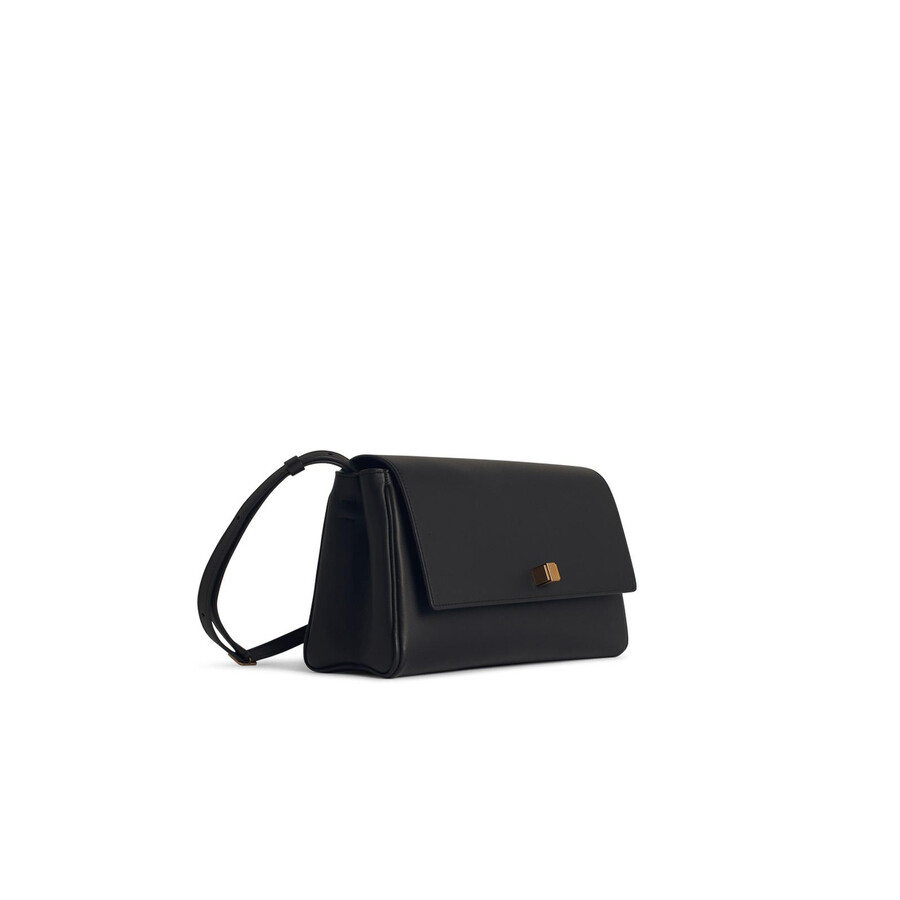 Khaite Cate Black Leather Crossbody Bag In Black