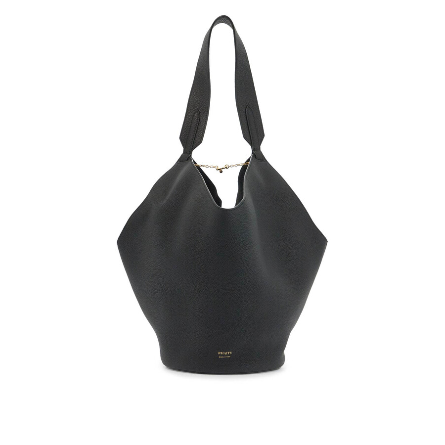 Khaite Lotus Chain Detailed Mini Tote Bag In Black