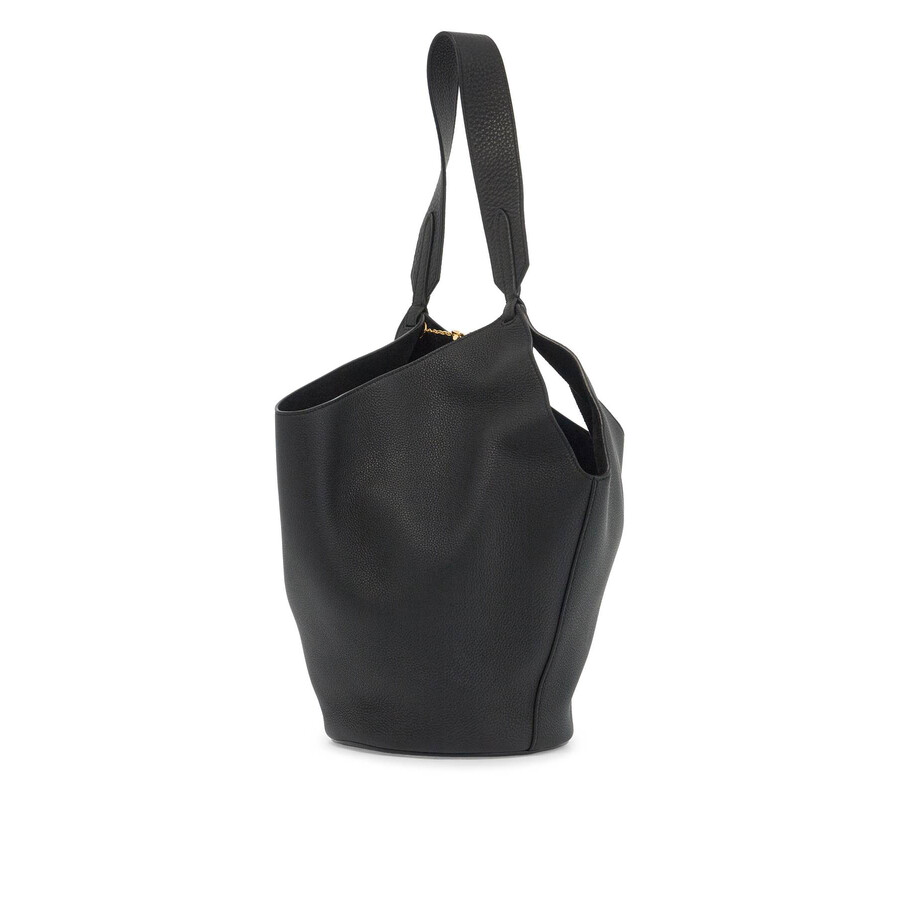 Khaite Lotus Chain Detailed Mini Tote Bag In Black