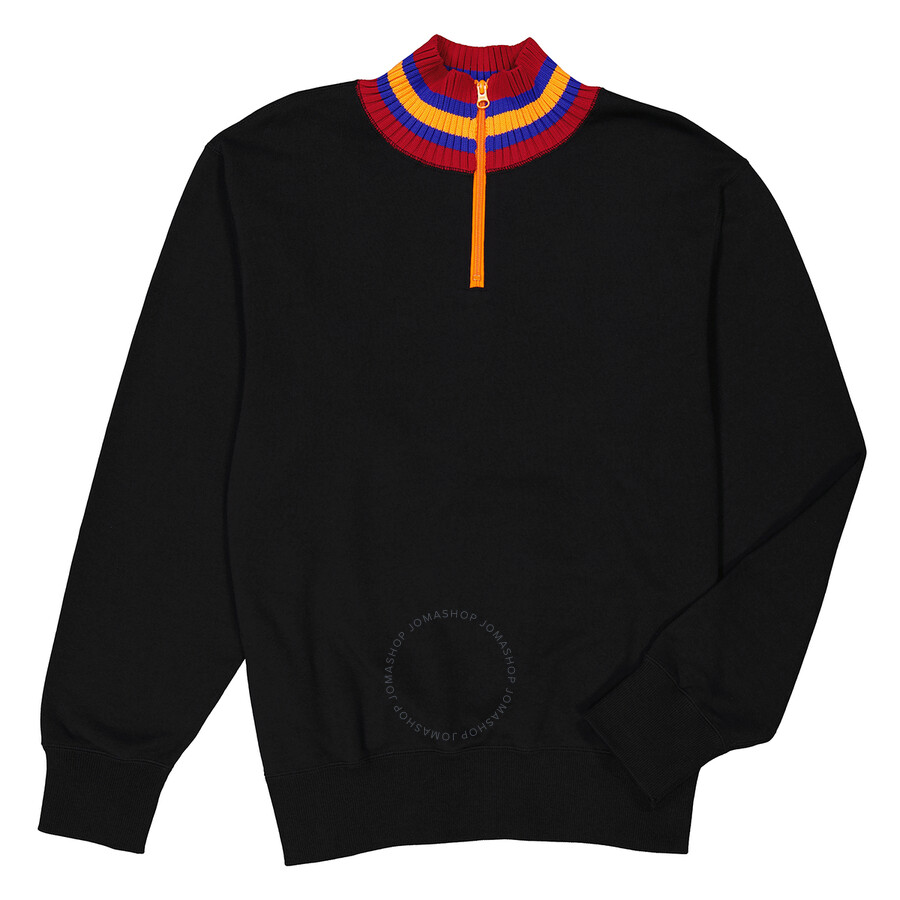 Kolor Beacon Men's Black Contrasting Turtleneck Jumper In Black