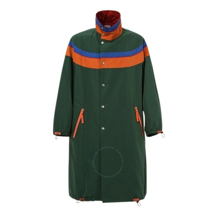 Kolor Beacon Men's Green Colorblock Nylon Long Jacket In Green