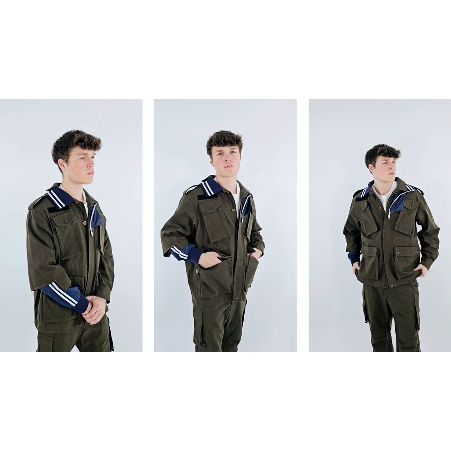 Kolor Beacon Men's Khaki Docking Jacket, Brand Size 2 (Medium