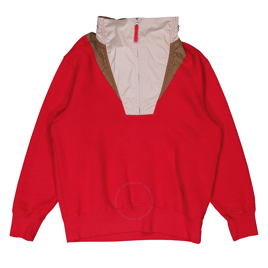 Kolor Beacon Men's Red Half Zip Pullover Sweatshirt In Red