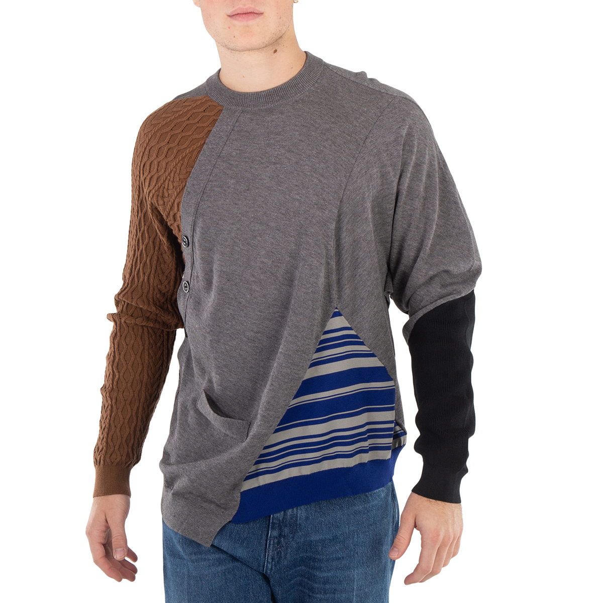 Cardigan Asymétrique Kolor Pour Homme Taille M/38 - Rouge - Neuf Sans étiquettes
