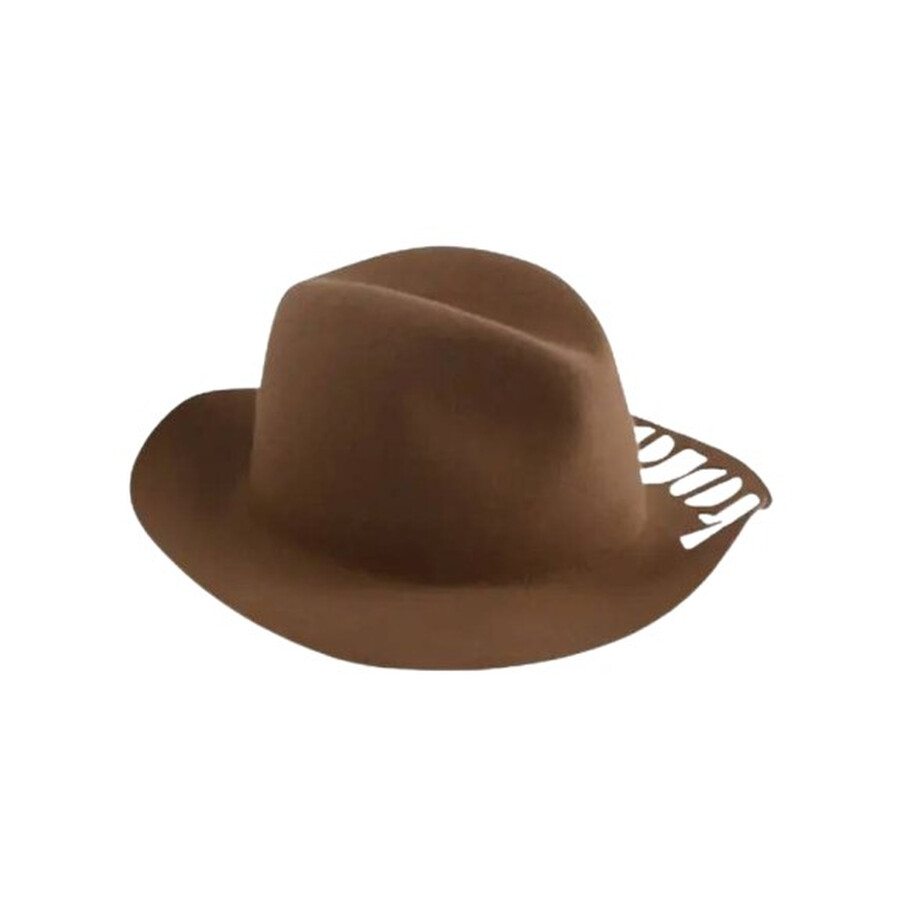 Kolor Men's B-Camel Fedora Logo Hat, Brand Size (Medium) 22WCM