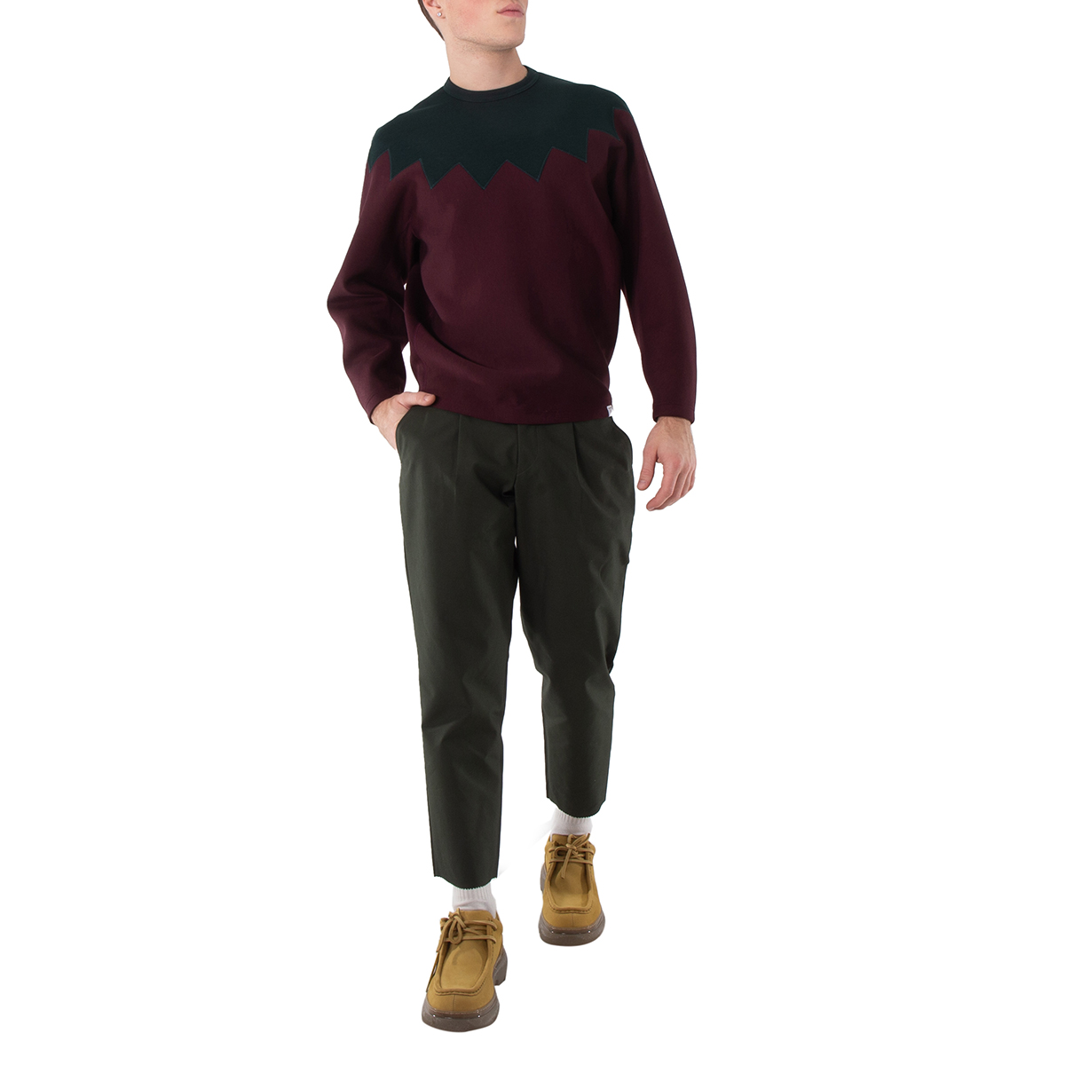 comfort fit cotton pants - deep orange main image 1