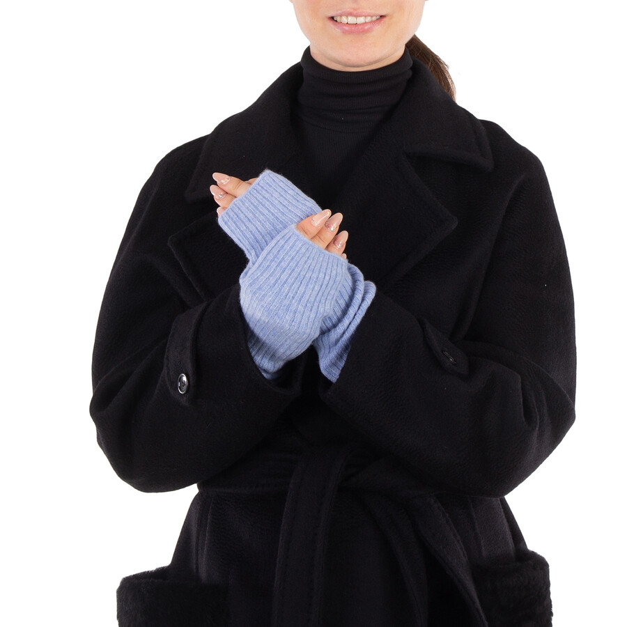 Blue Cashmere Mittens
