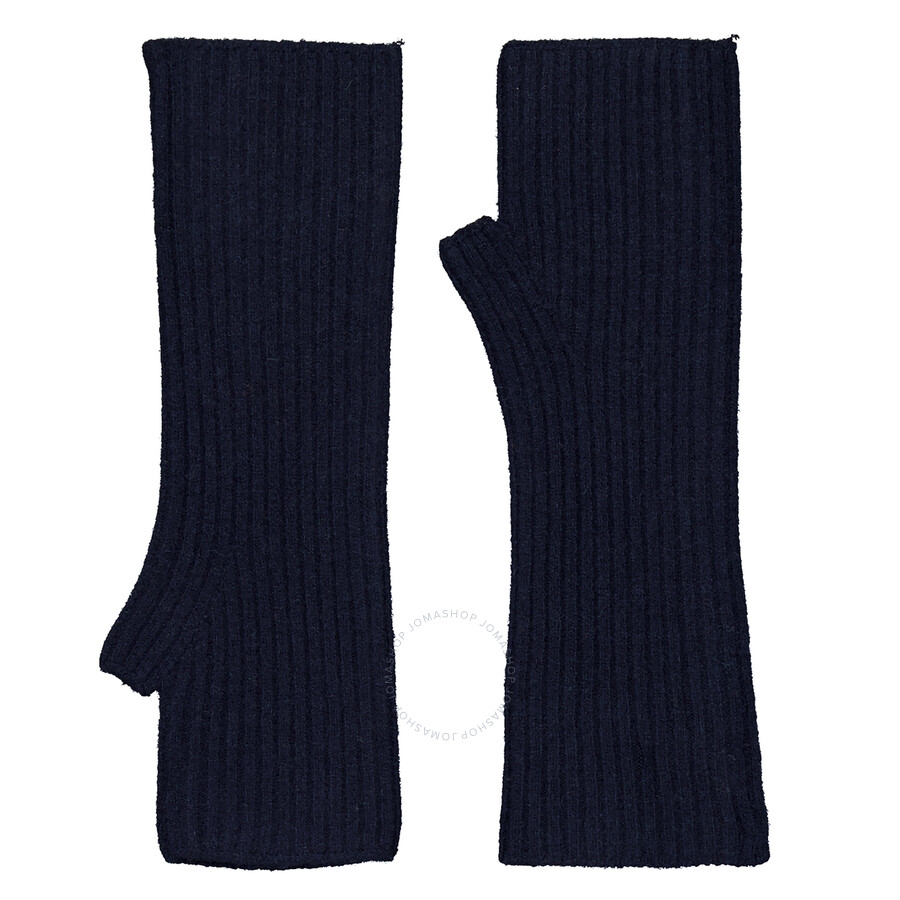 Kujten Fingerless Cashmere Mittens In Blue