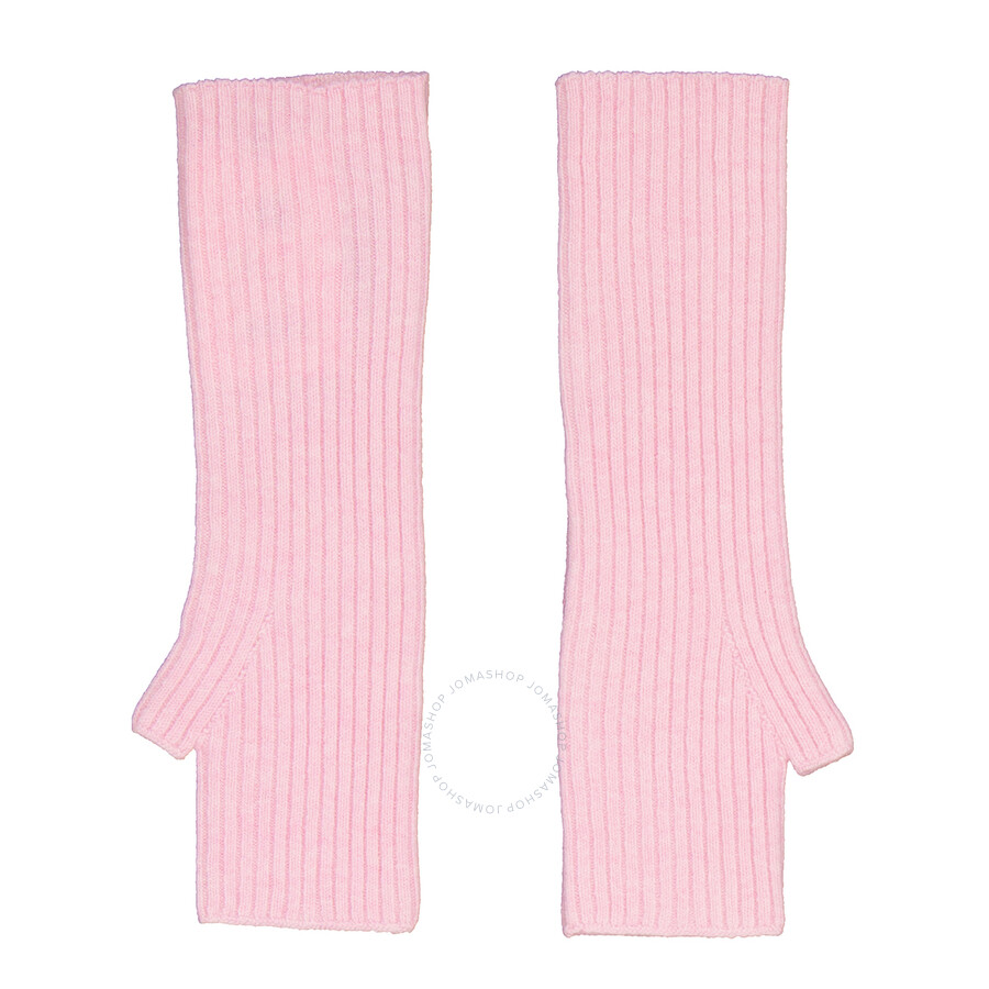 Kujten Fingerless Cashmere Mittens In Pink