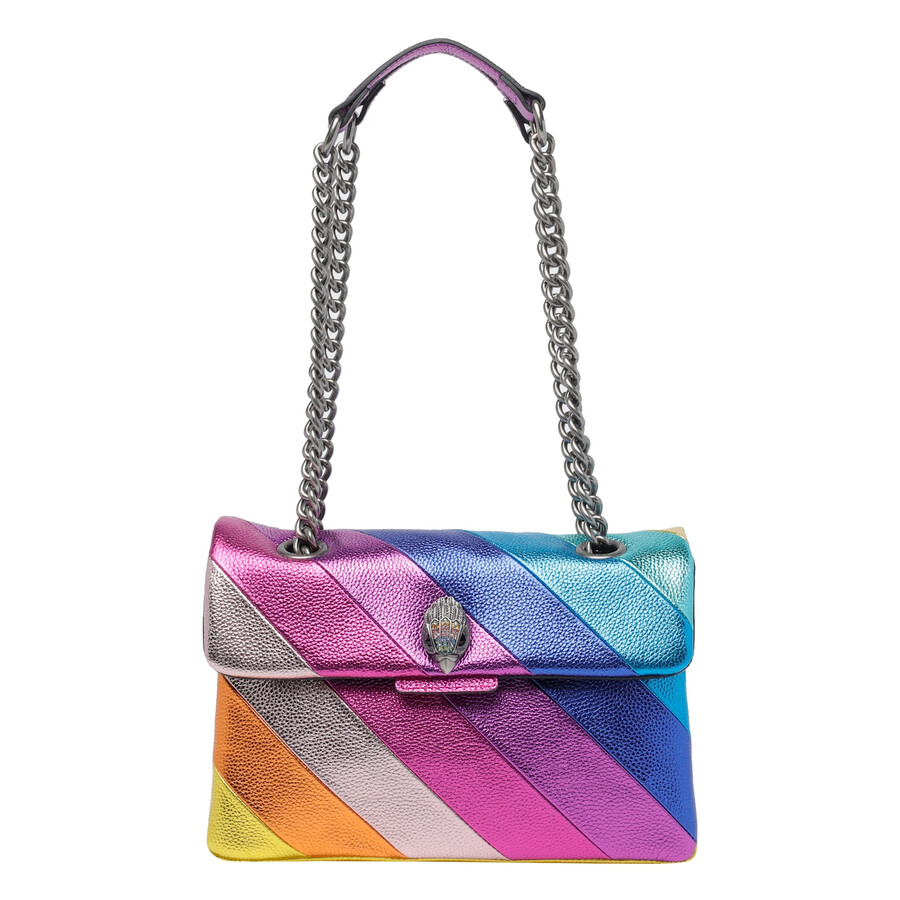 Kurt Geiger London Kensington Leather Convertible Shoulder Bag In Pink Multi