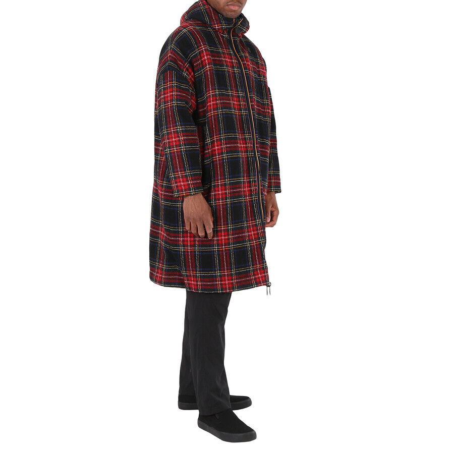 Kway Men's Terence Reversible Padded Jacket In Black Tartan- Co