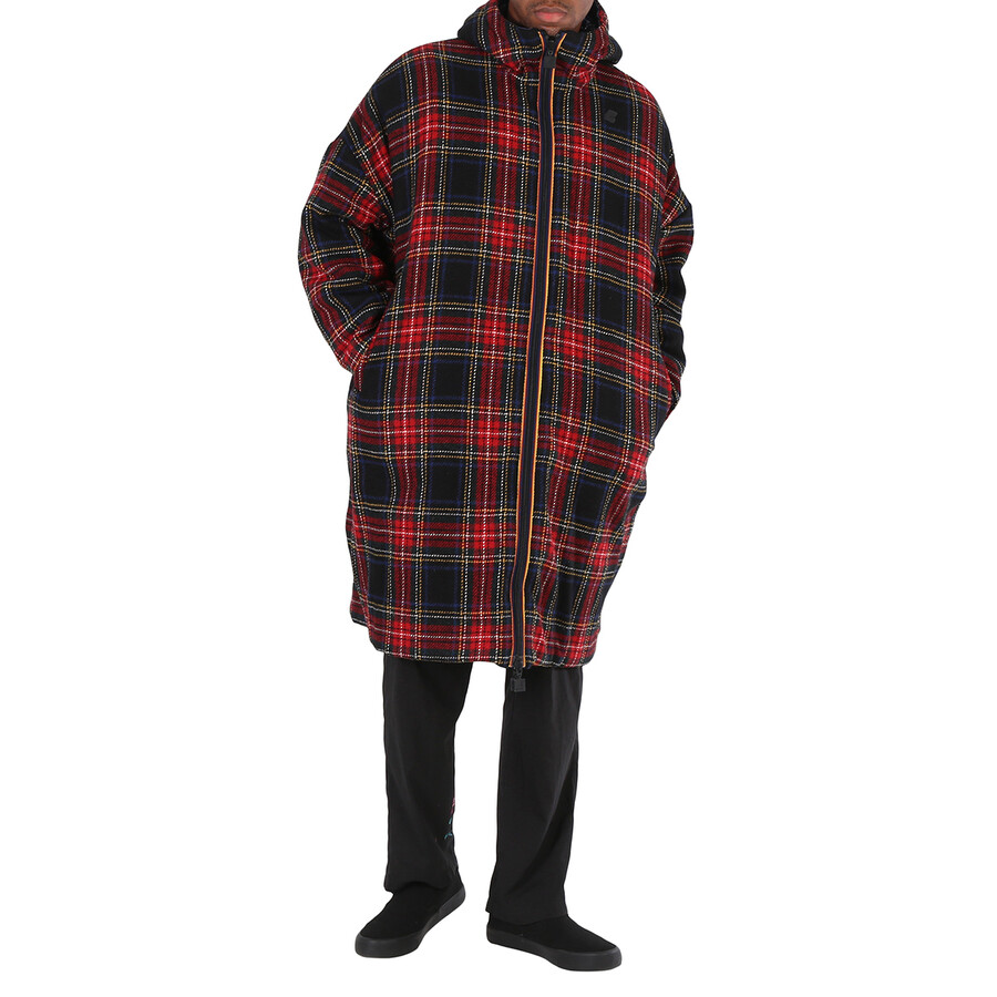 Kway Men's Terence Reversible Padded Jacket In Black Tartan- Co