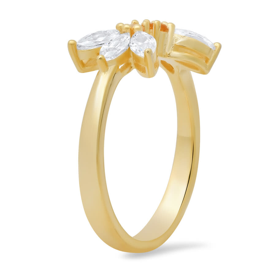 Kylie Harper 14k Gold Over Silver Bumble Bee Bypass Ring