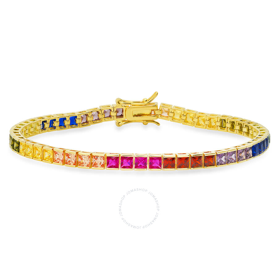 最新な Kylie Harper 14k Gold Over Silver Multi-color Cubic Zirconia アクセサリー