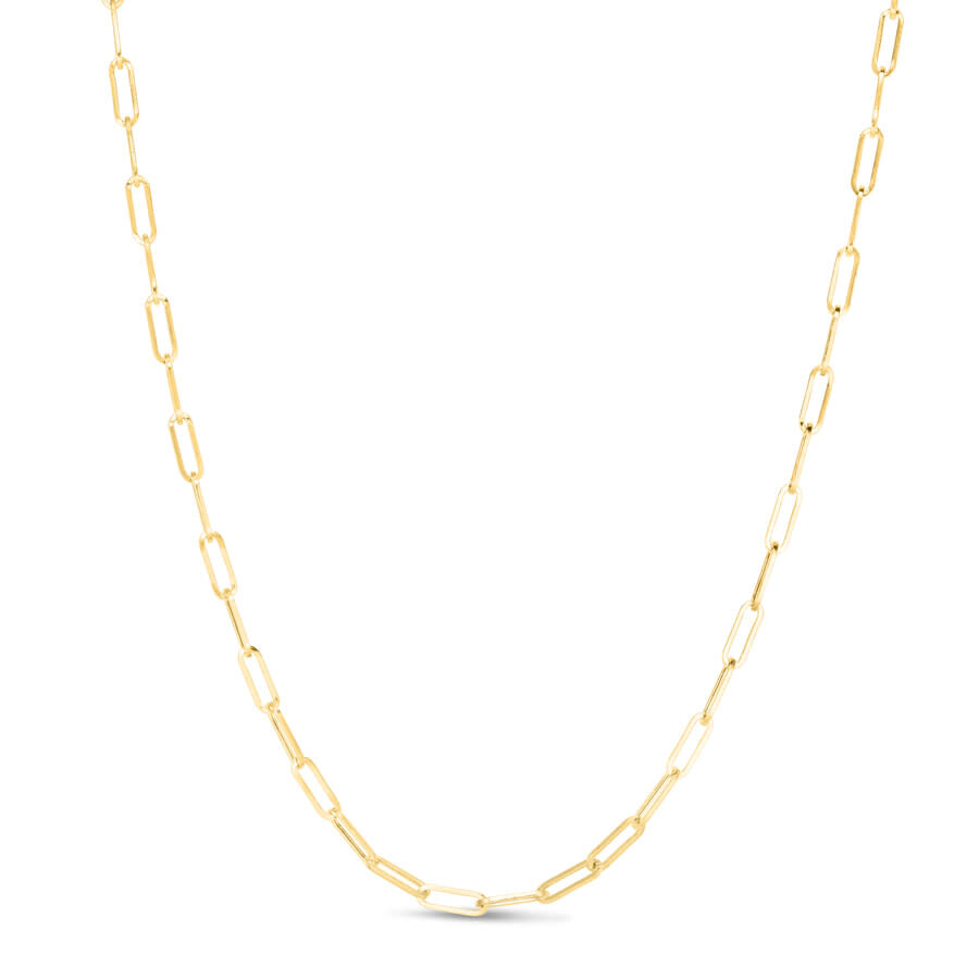 Kylie Harper Ladies 14k Gold 3.2mm Paperclip Chain Necklace In Gold