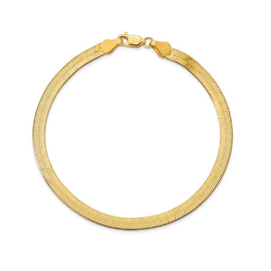 Kylie Harper Ladies 14k Gold Imperial Herringbone Chain Bracelet In Gold