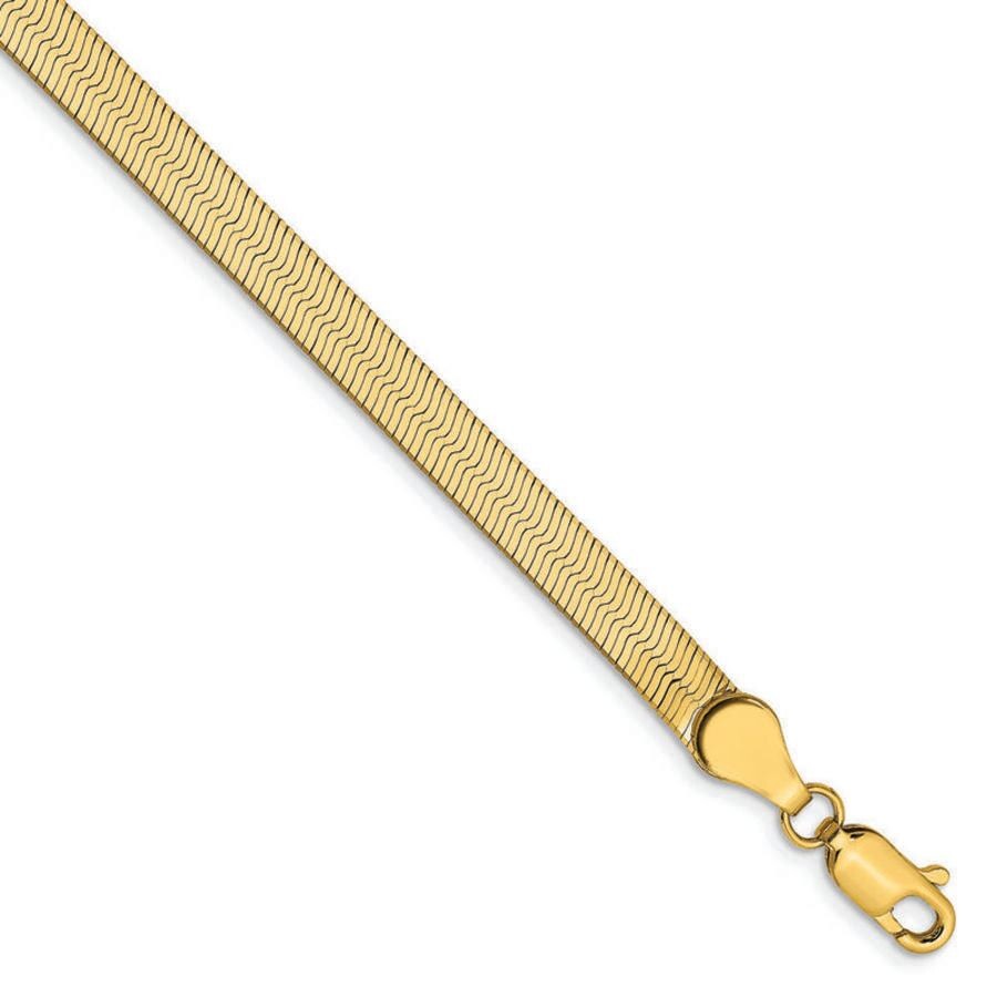 Kylie Harper Ladies 14k Gold Imperial Herringbone Chain Bracelet In Gold