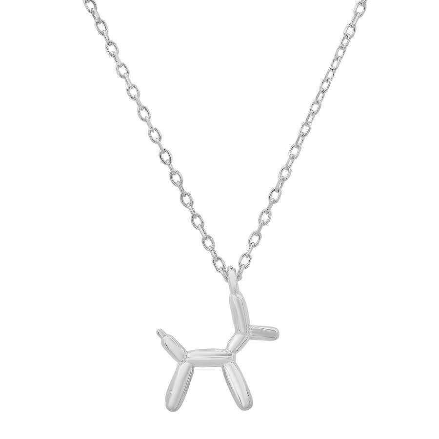 Kylie Harper Women's Petite Sterling Silver Balloon Dog Pendant Necklace In Silver Tone
