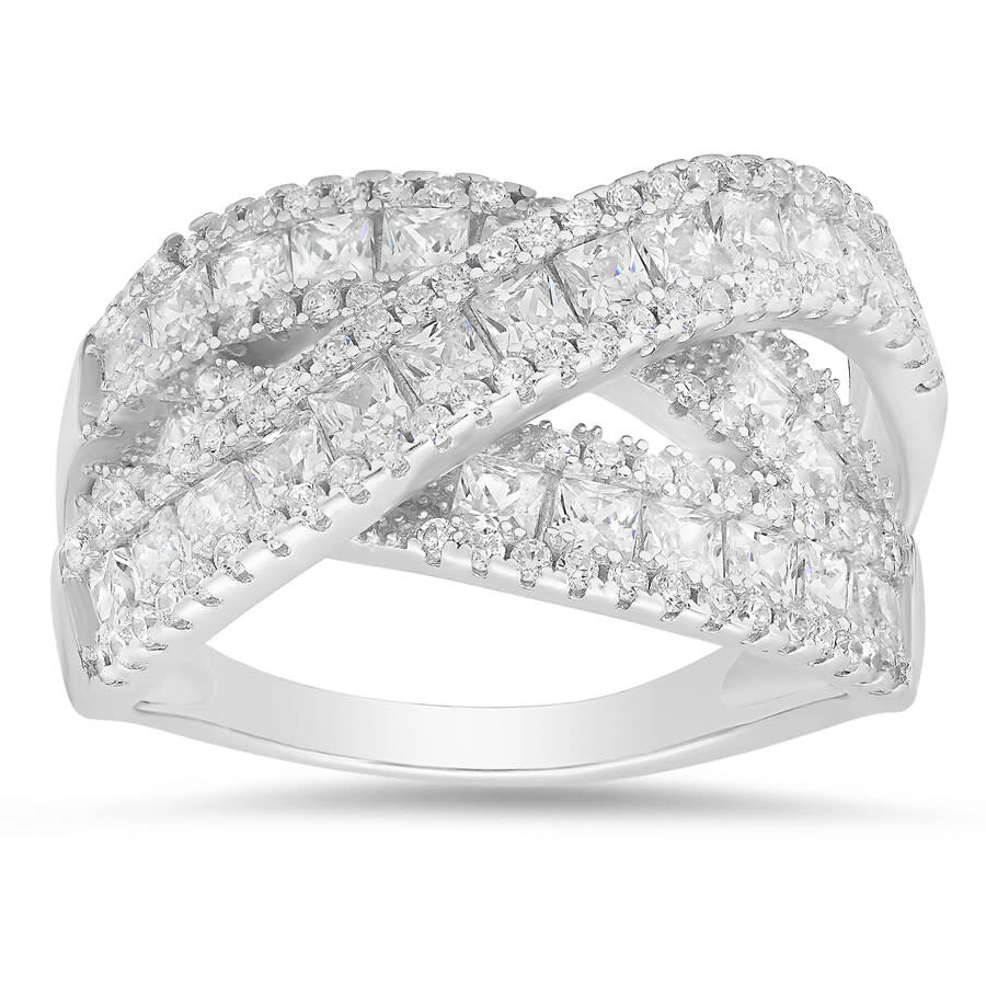 Kylie Harper Sterling Silver Crossover Highway Statement Ring