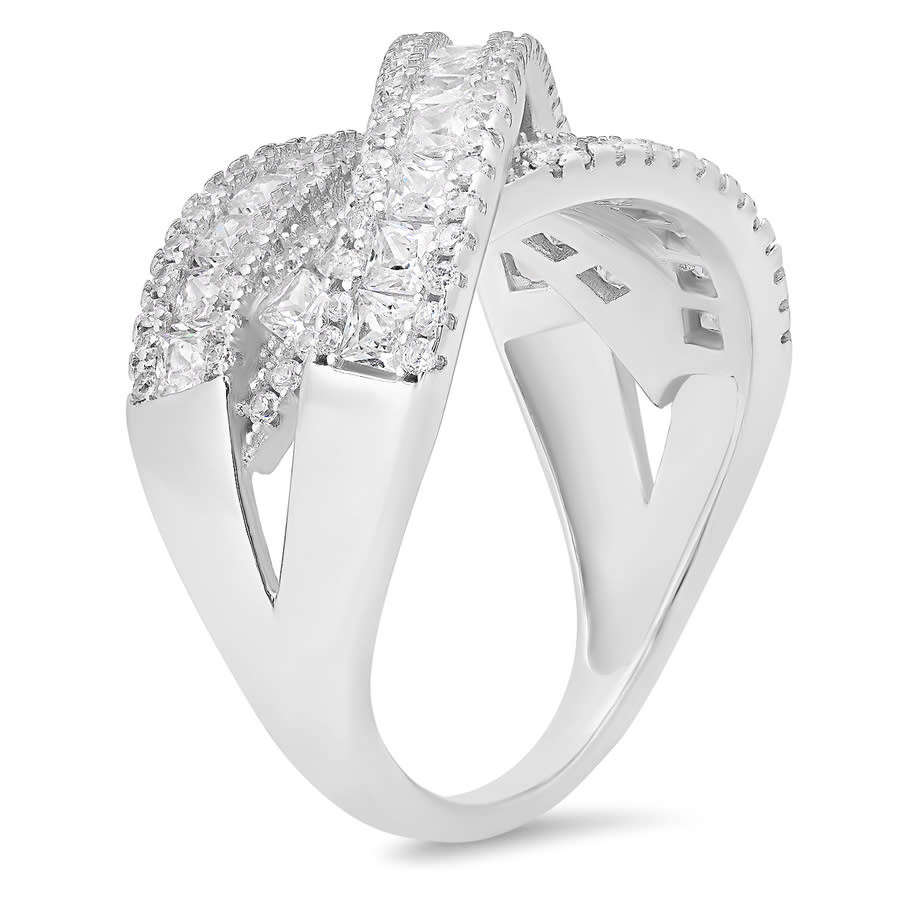 Kylie Harper Sterling Silver Crossover Highway Statement Ring