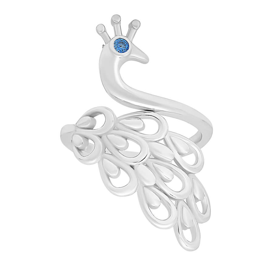 Kylie Harper Sterling Silver Cz Peacock Ring