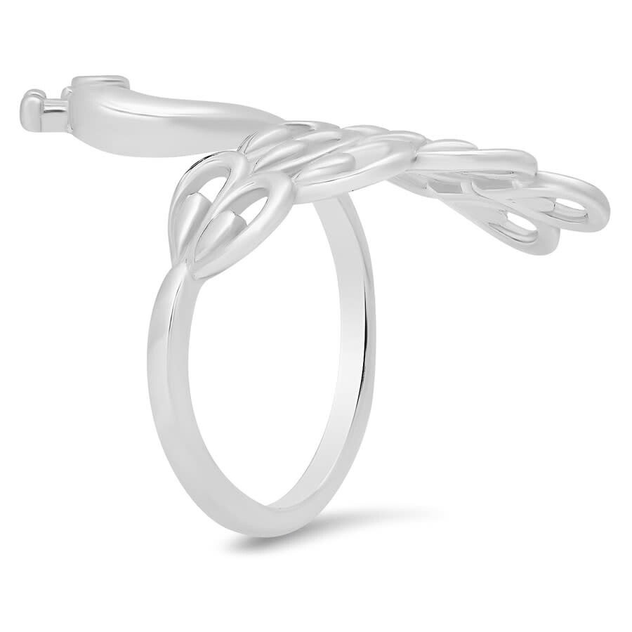 Kylie Harper Sterling Silver Cz Peacock Ring