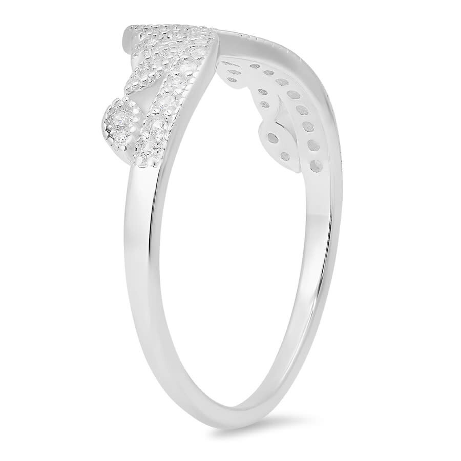 Kylie Harper Sterling Silver Vintage Floral V Ring