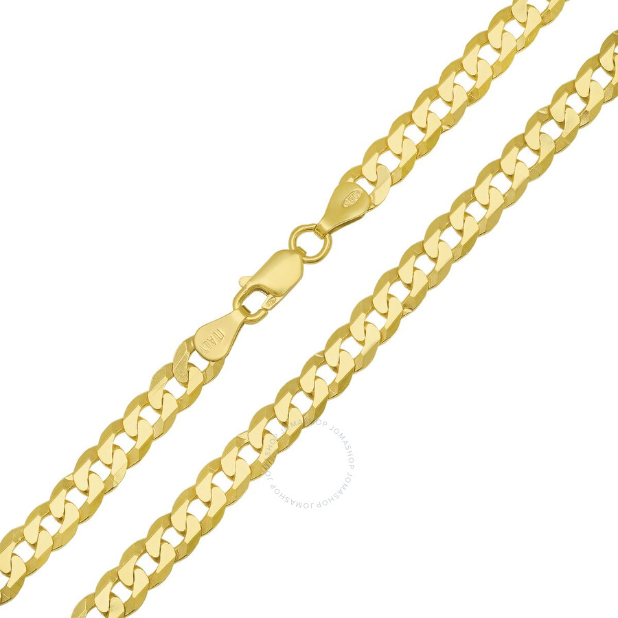 Kylie Harper Thick/heavy Men's Italian 14k Gold Over Silver Miami Cuban Curb Chain - 22"-30" In Gold-tone