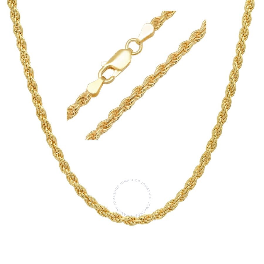 Shop Kylie Harper Thick/heavy Men's Italian 14k Gold Over Silver Rope Chain - 22" In Gold-tone