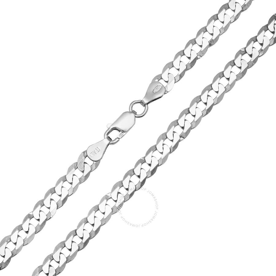 Shop Kylie Harper Thick/heavy Men's Italian Silver Miami Cuban Curb Chain - 22"-30" In Silver-tone